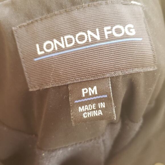 LONDON FOG BLACK MULTI POCKET LINED TRENCH COAT PM - Picture 9 of 9